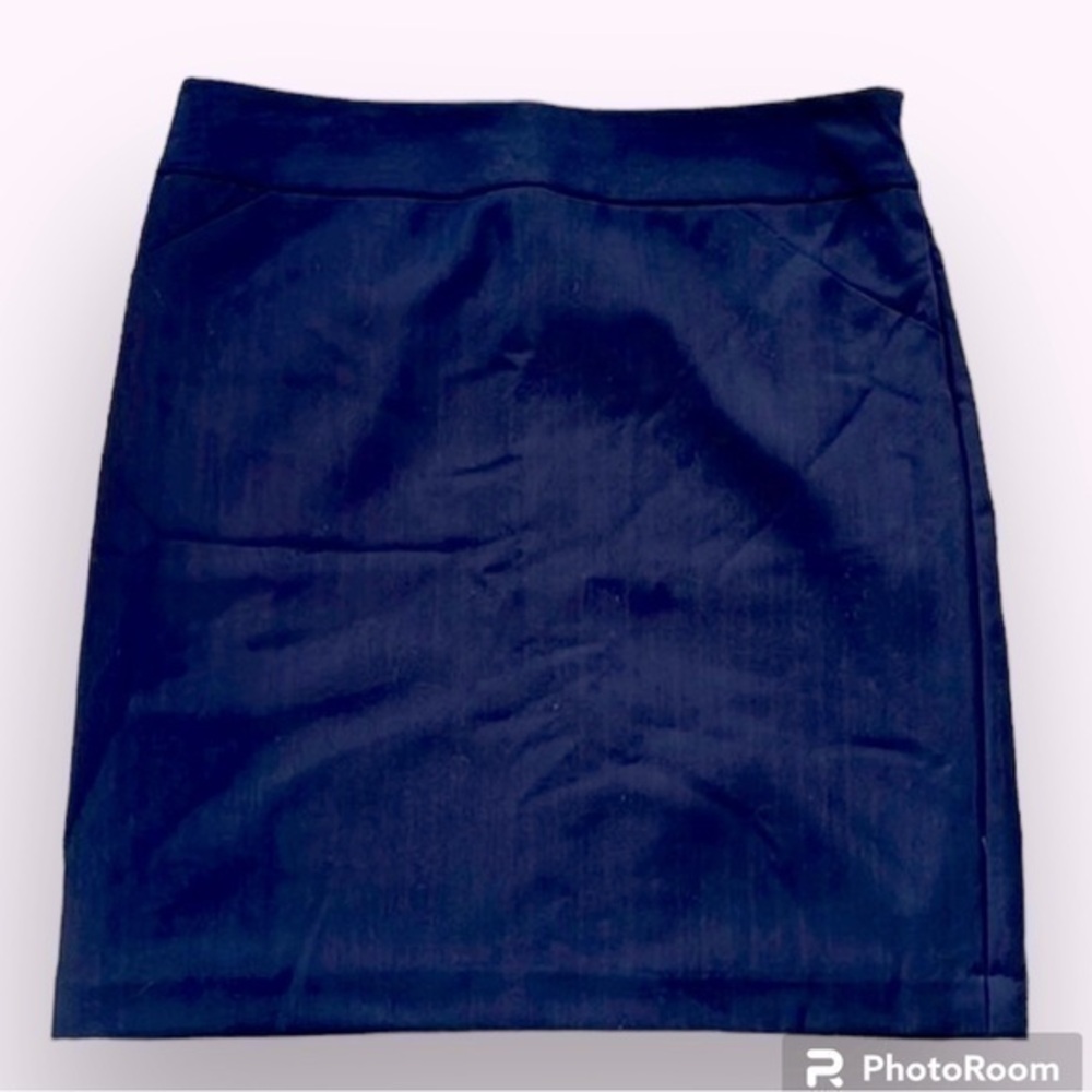 🍕🪻New Amanda + Chelsea pencil skirt blue lined contemporary fit size 10 CLOSEOUT